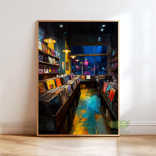 Retro Vinyl Record Store
