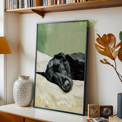 Sleeping Black Labrador