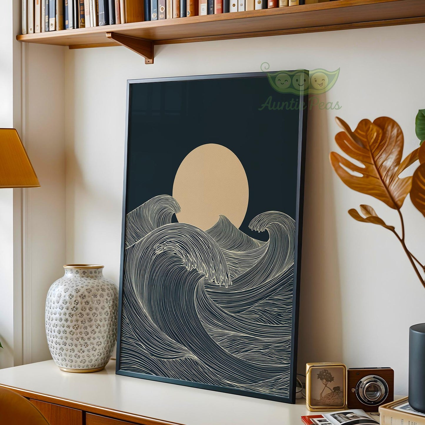 Moon and Waves
