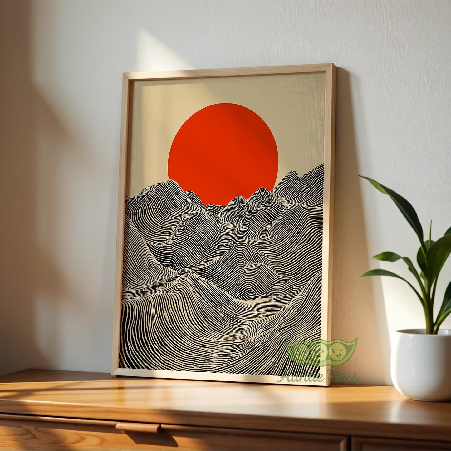 Framed Sun and Waves