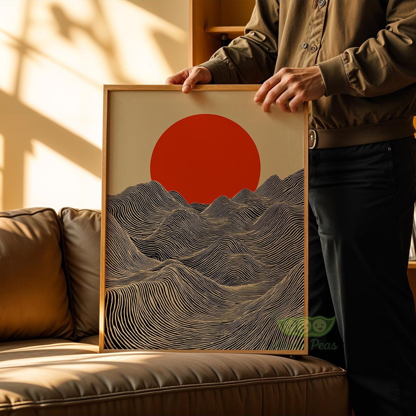 Framed Sun and Waves