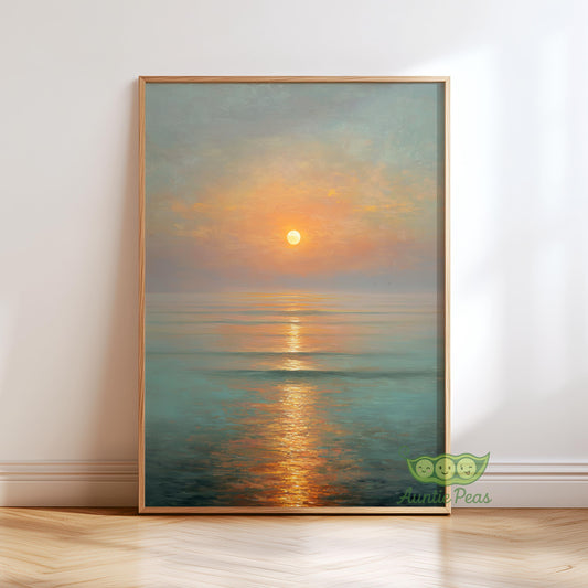 Sunset Ocean Painting