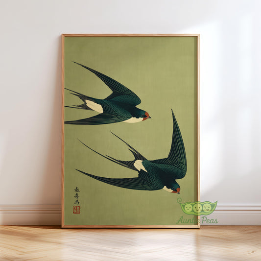 Japandi Flying Swallows