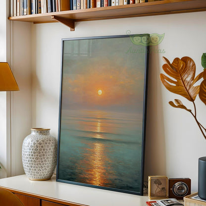 Framed Sunset Ocean