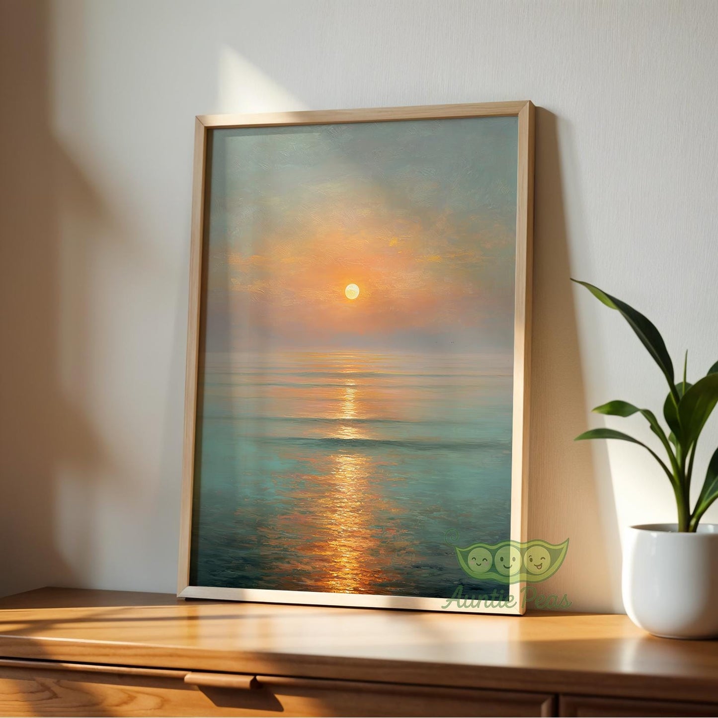 Framed Sunset Ocean