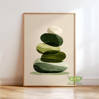Green Zen Balance Rocks