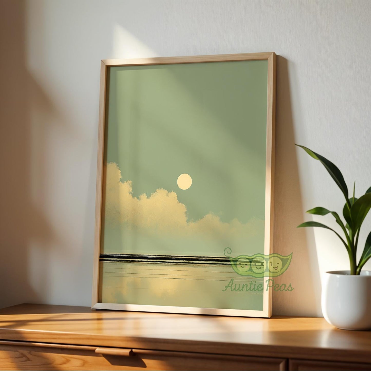 Japandi Moon and Birds Set of 3