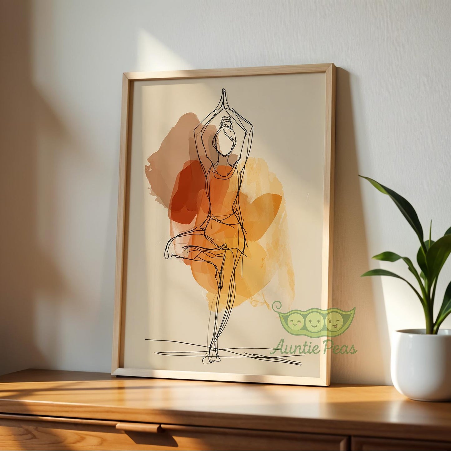 Meditating Woman Line Art