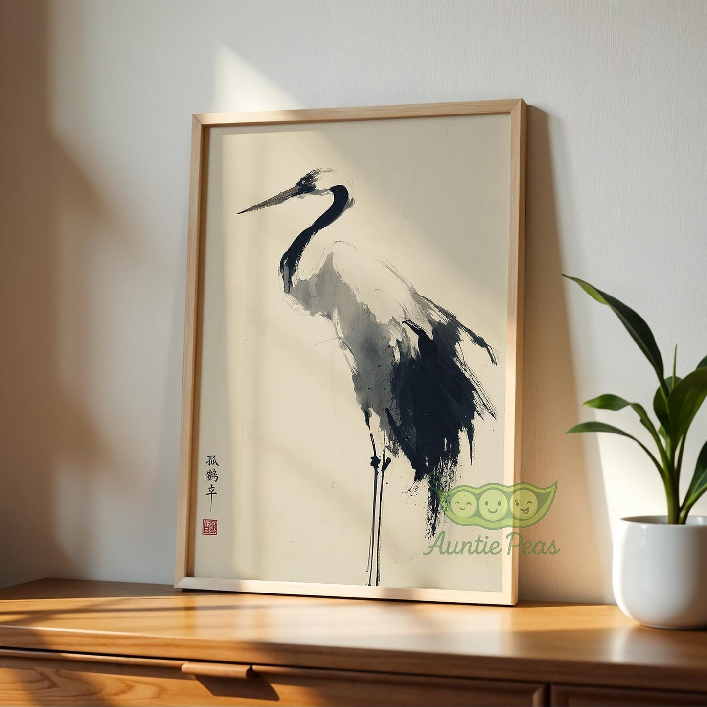 Japanese Crane Ink