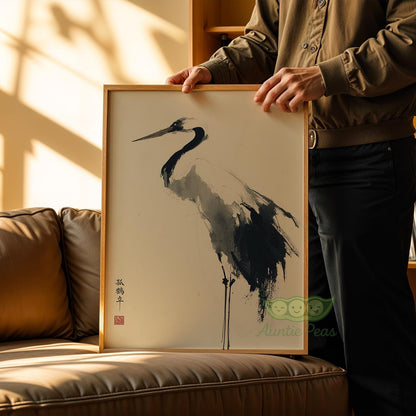 Japanese Crane Ink