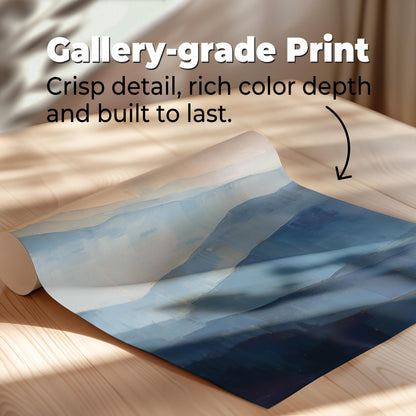 Abstract Blue Mountain Set of 3