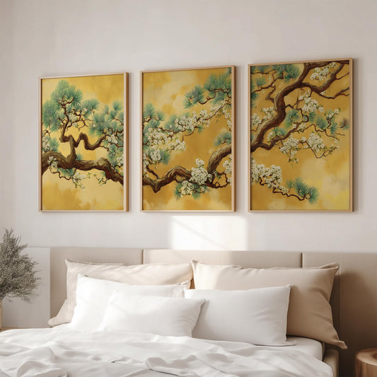 Japanese Pine Tree Set of 3