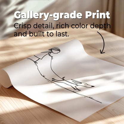 Girl Walking Dog