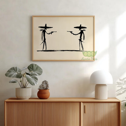Framed Cowboy Duel