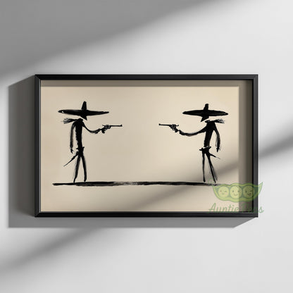 Framed Cowboy Duel