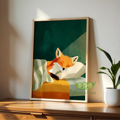 Framed Sleeping Fox