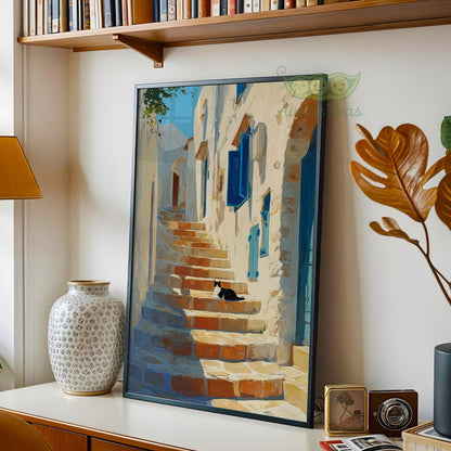 Framed Mediterranean Alley Cat