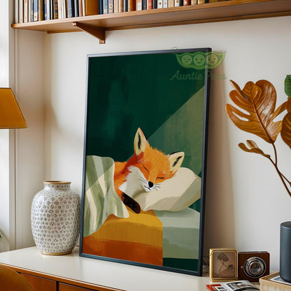 Framed Sleeping Fox
