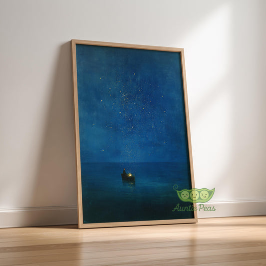 Framed Gustav Klimt Night Sea
