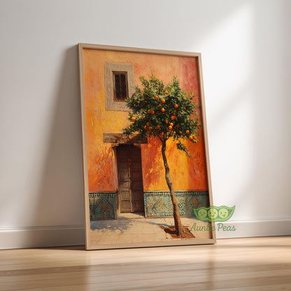 Framed Moroccan Courtyard