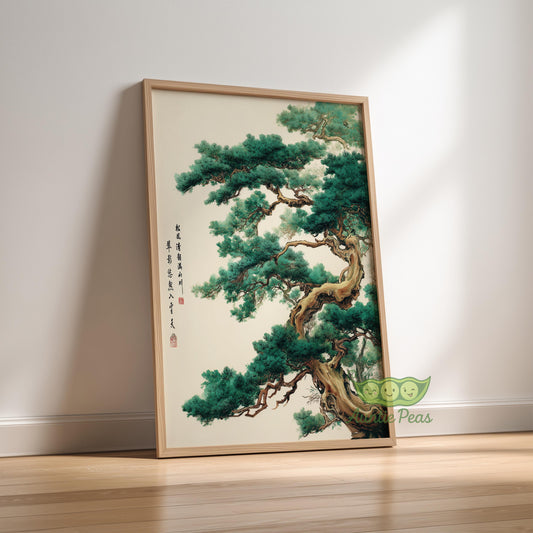 Framed Japanese Pine Tree