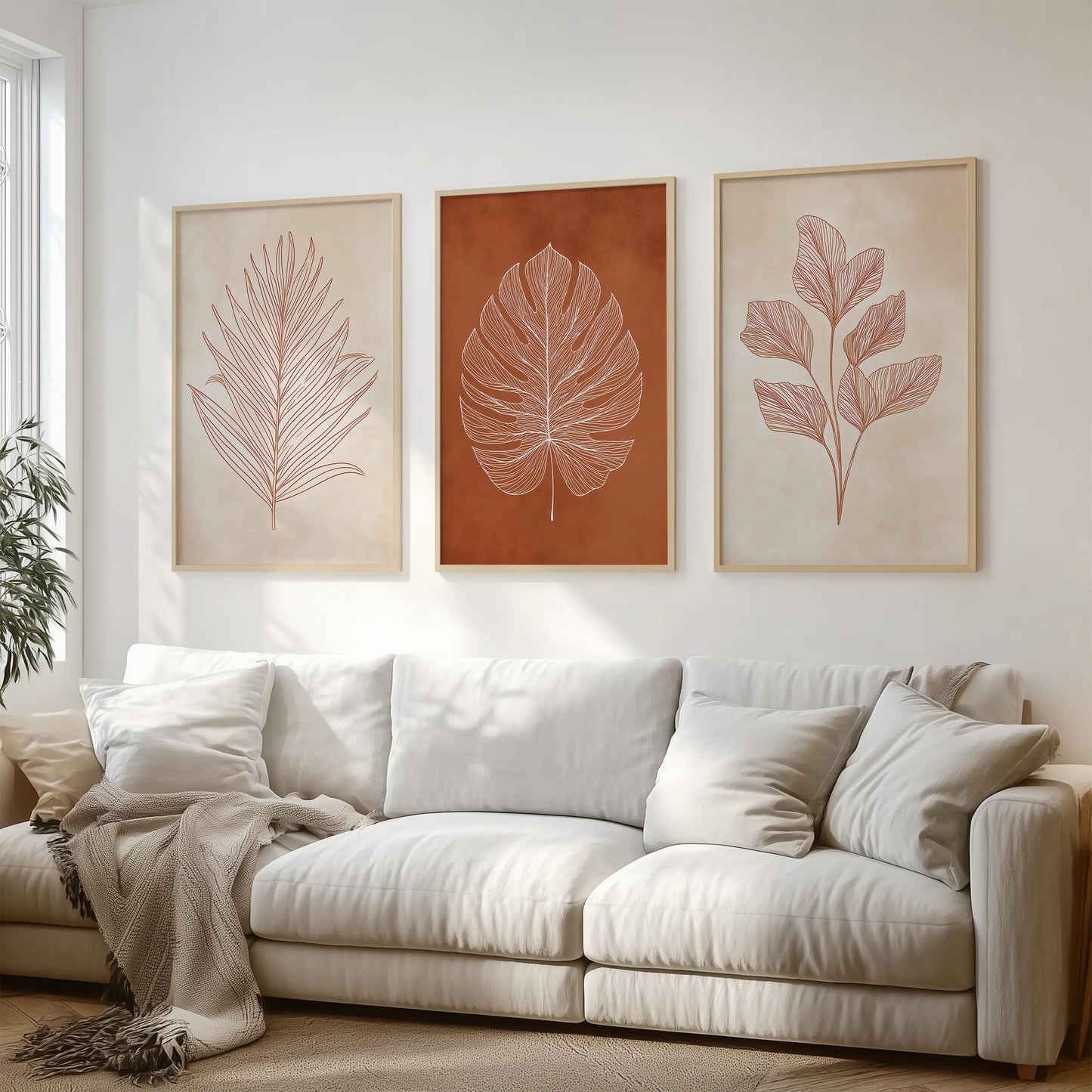 Botanical Line Art Set of 3