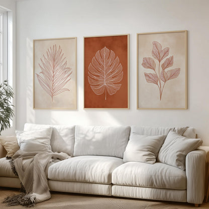 Botanical Line Art Set of 3