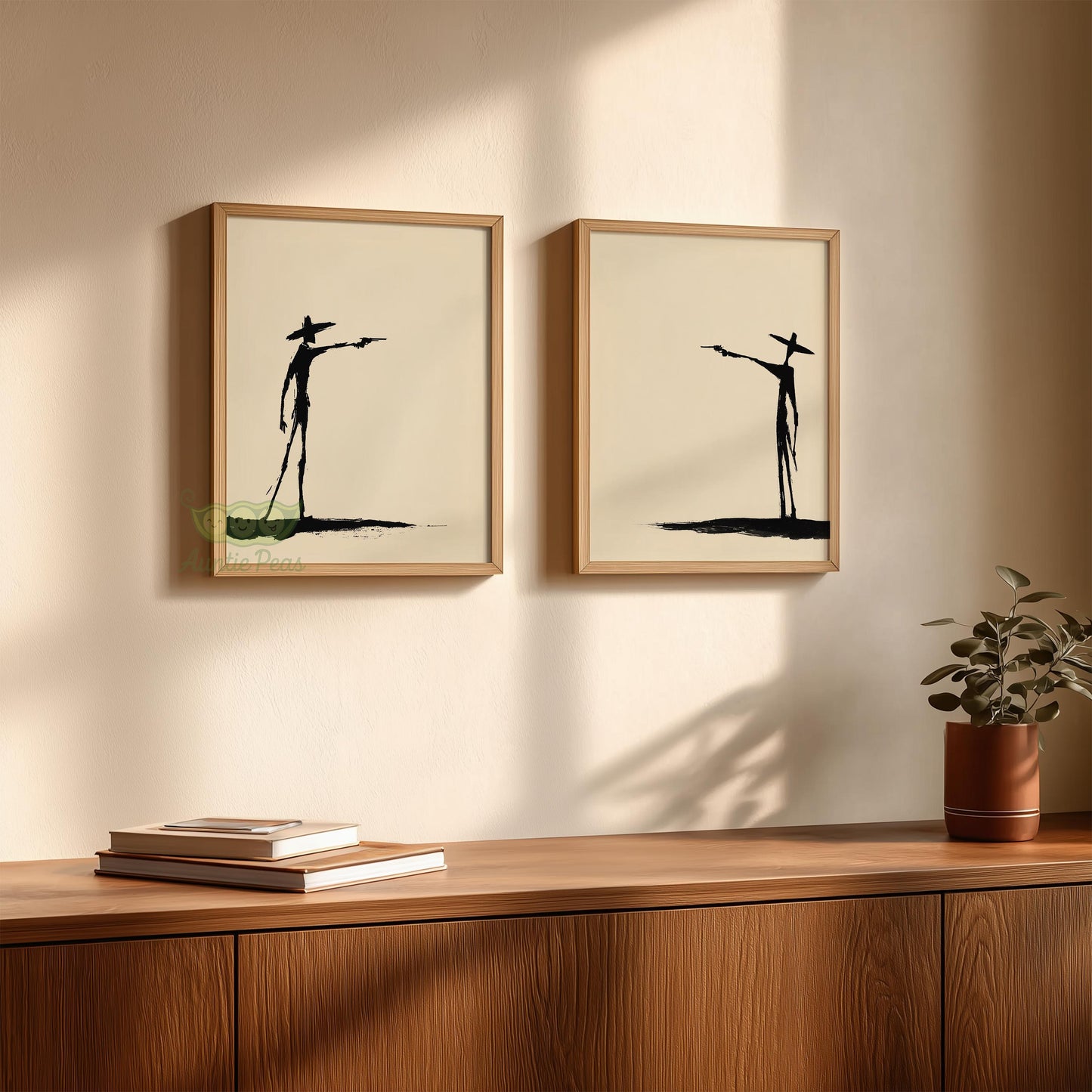 Cowboy Stand Off Set of 2