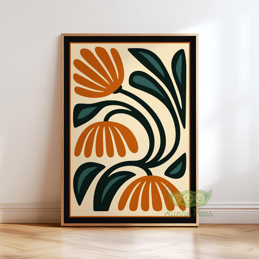 Retro Floral Wall Art