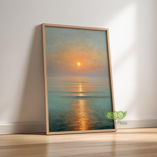 Framed Sunset Ocean