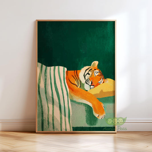 Sleeping Tiger Painting
