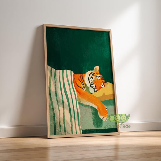 Framed Sleeping Tiger