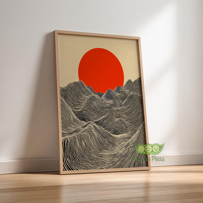 Framed Sun and Waves
