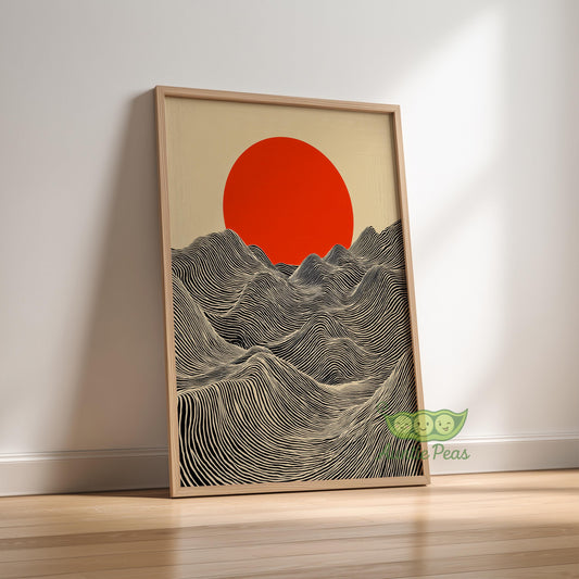 Framed Sun and Waves