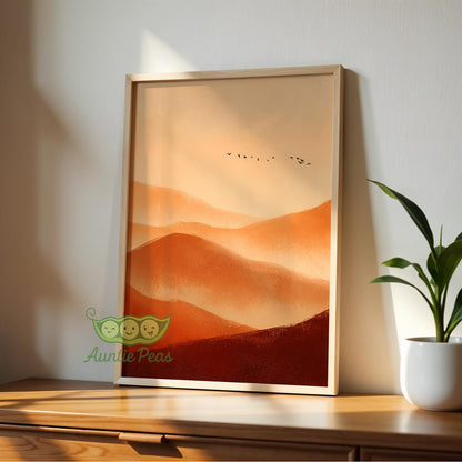 Terracotta Abstract Landscape Set of 3