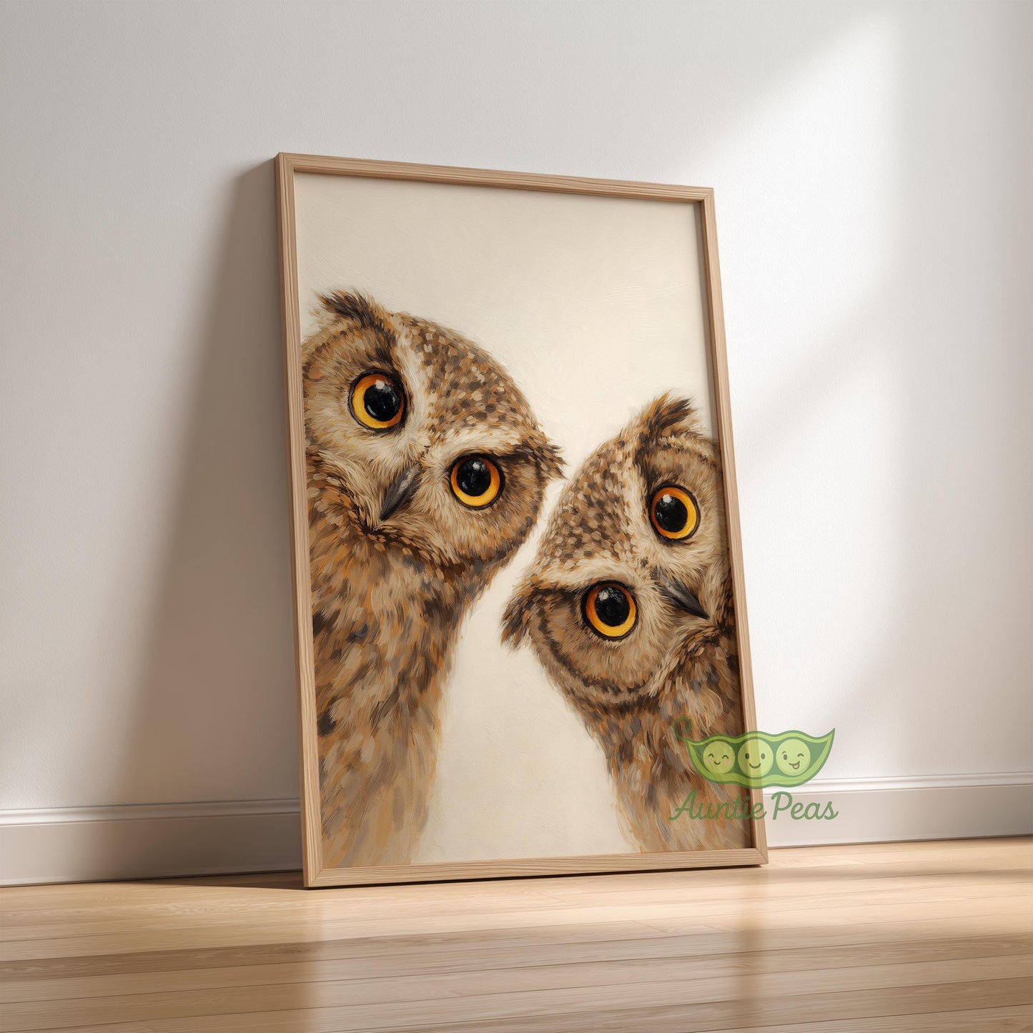 Framed Whimsical Owls