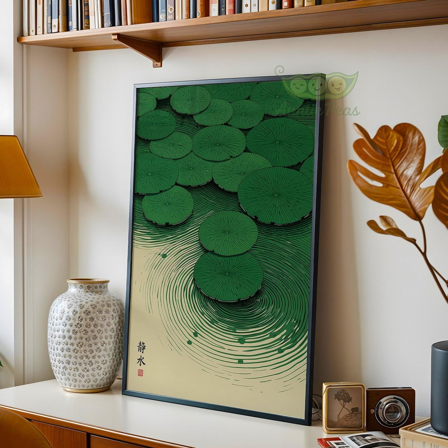 Framed Japanese Lily Pad