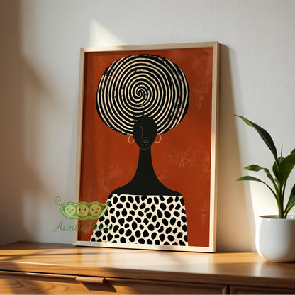 Framed Abstract African Woman