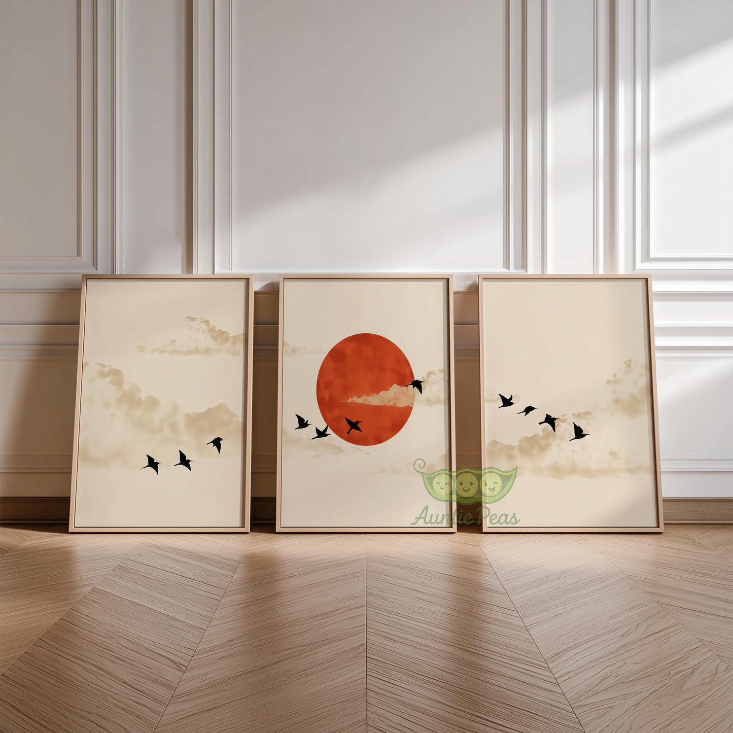 Japandi Birds Sun Set of 3