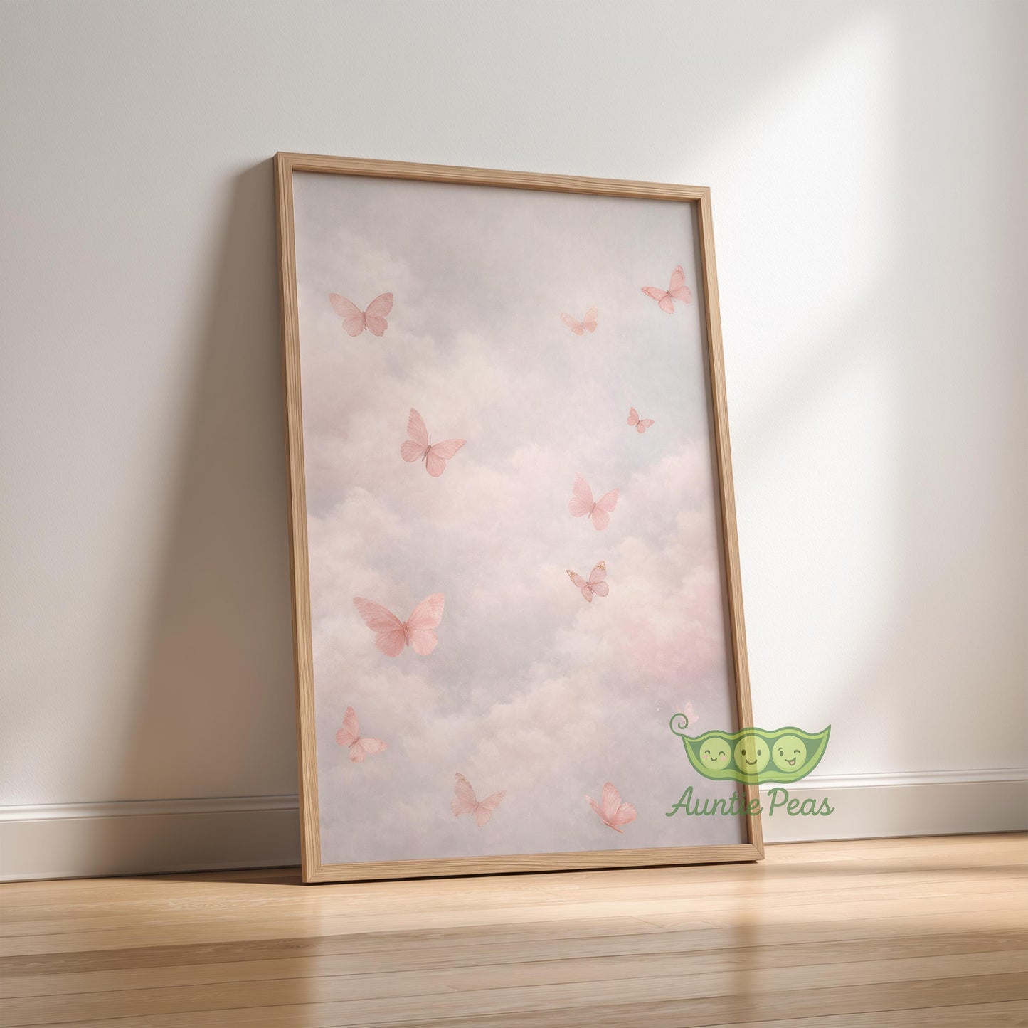 Framed Pink Butterfly Clouds