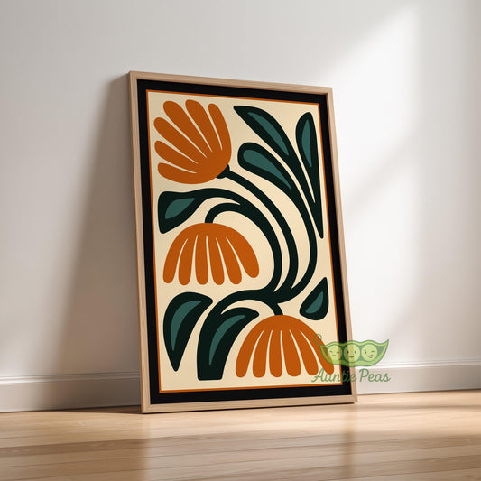 Framed Retro Floral