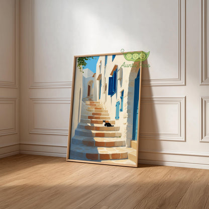 Framed Mediterranean Alley Cat