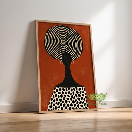 Framed Abstract African Woman